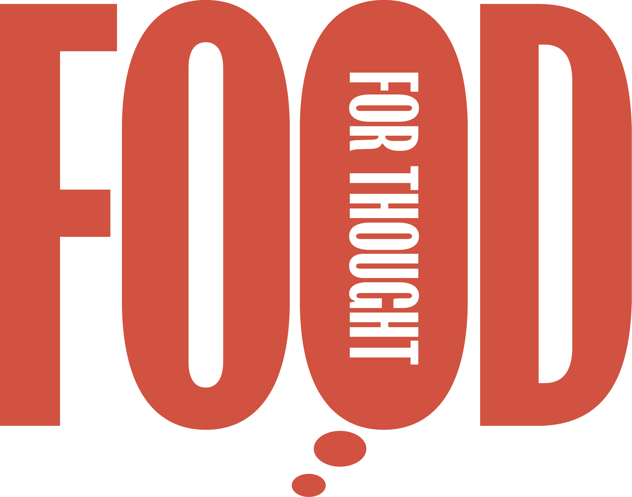 Stylized title graphic reading “Food for Thought.”